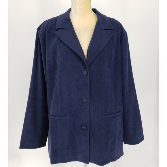 Vintage Jackets & Blazers - Susan Graver | Vintage 3 Button Blazer Jacket - 2X
